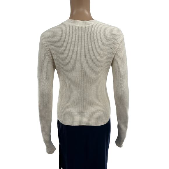 Equipment White Cream Cotton Knit Cashmere Pullover Sweater - Picture 6 of 11